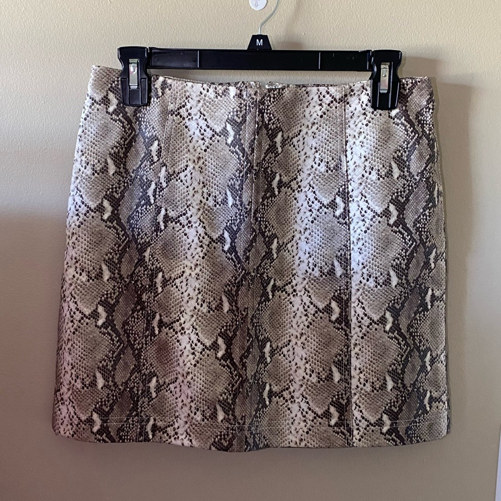 Snakeskin Mini Skirt